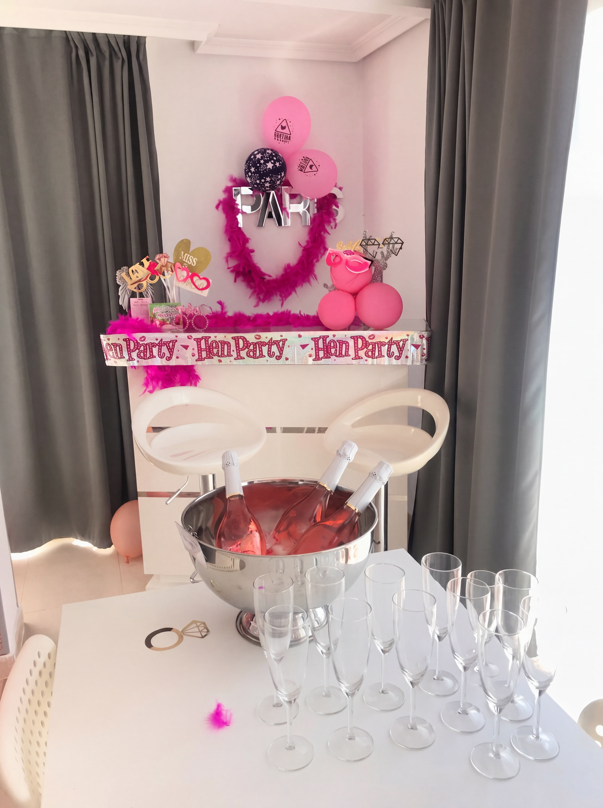 Hen party decorations at My Pretty Payma